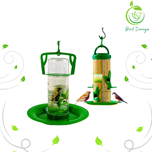 Bird Duniya Food and water feeder combo